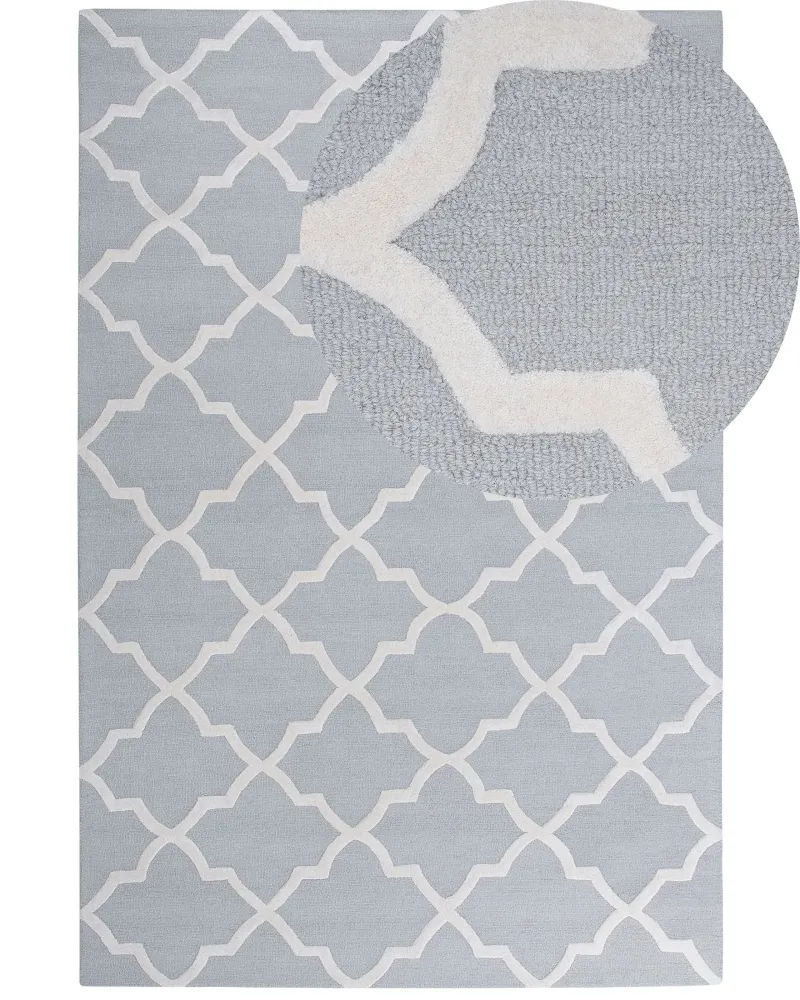 Wool Area Rug 200 x 300 cm Grey SILVAN