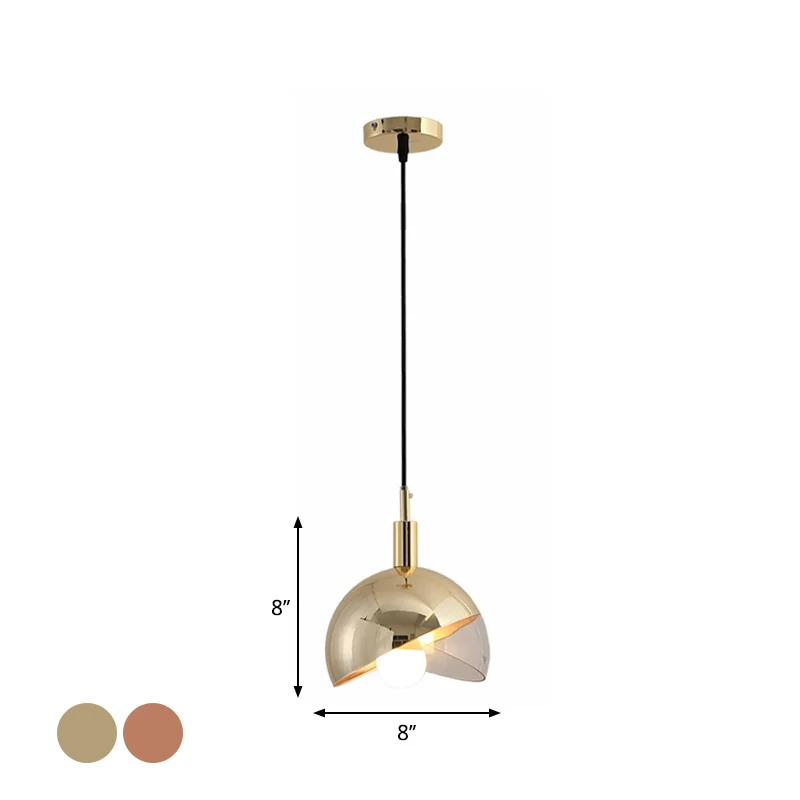 Set di Bicchieri Paralume cupola girevole Lampada sospensione postmoderna vetro trasparente 1 testa Sala da pranzo Illumin...
