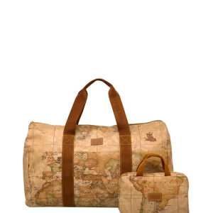 Alviero Martini Borsa Da Viaggio Con Pochette Geo Soft Naturale