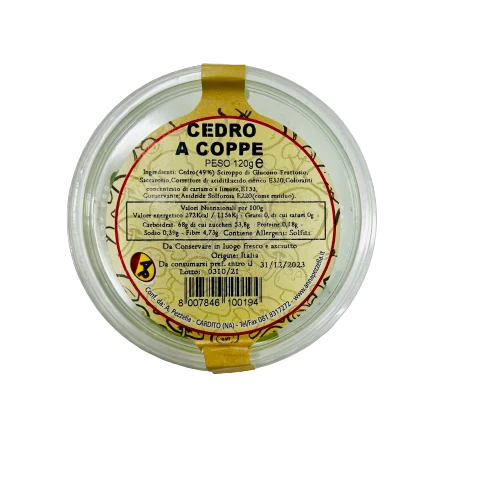 Anna Pezzella Candied Citron, Cedro Coppe, 4.23 oz | 120g