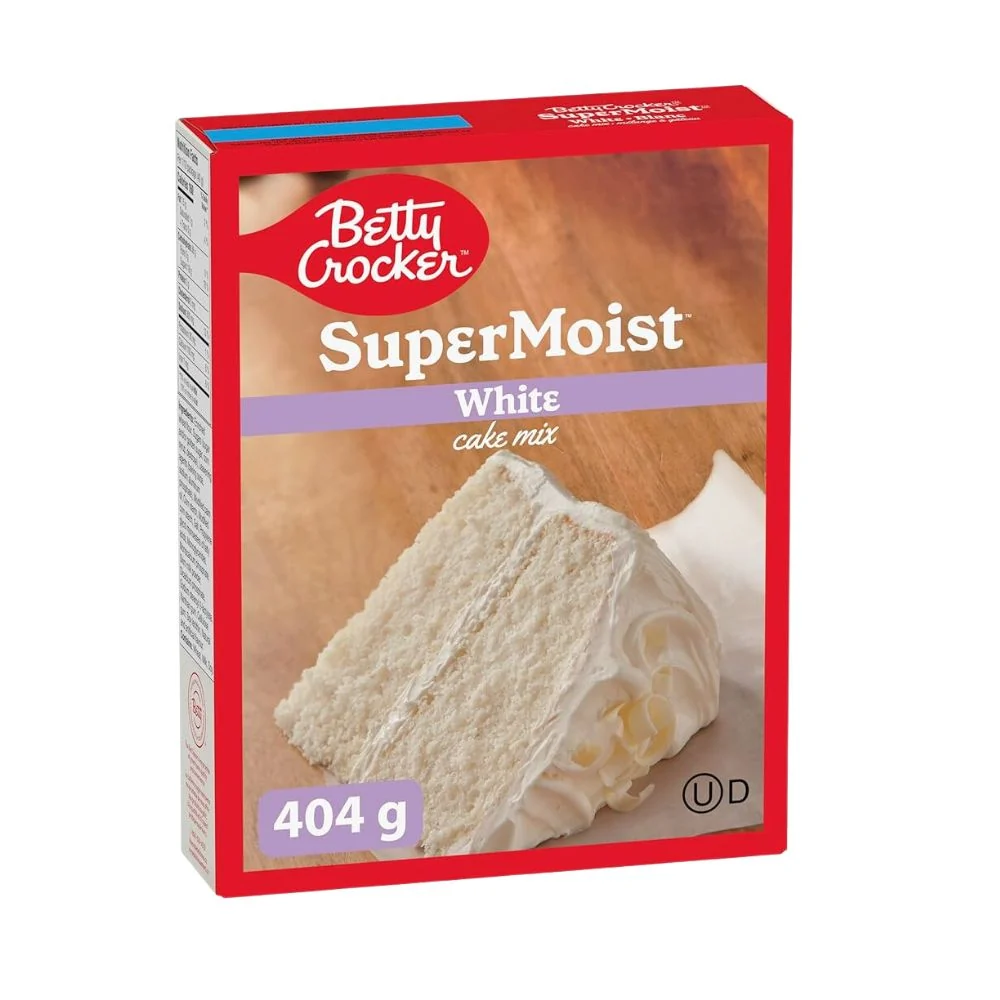 Betty Crocker Super Moist White Cake Mix, preparato per torte al gusto di vaniglia da 404g
