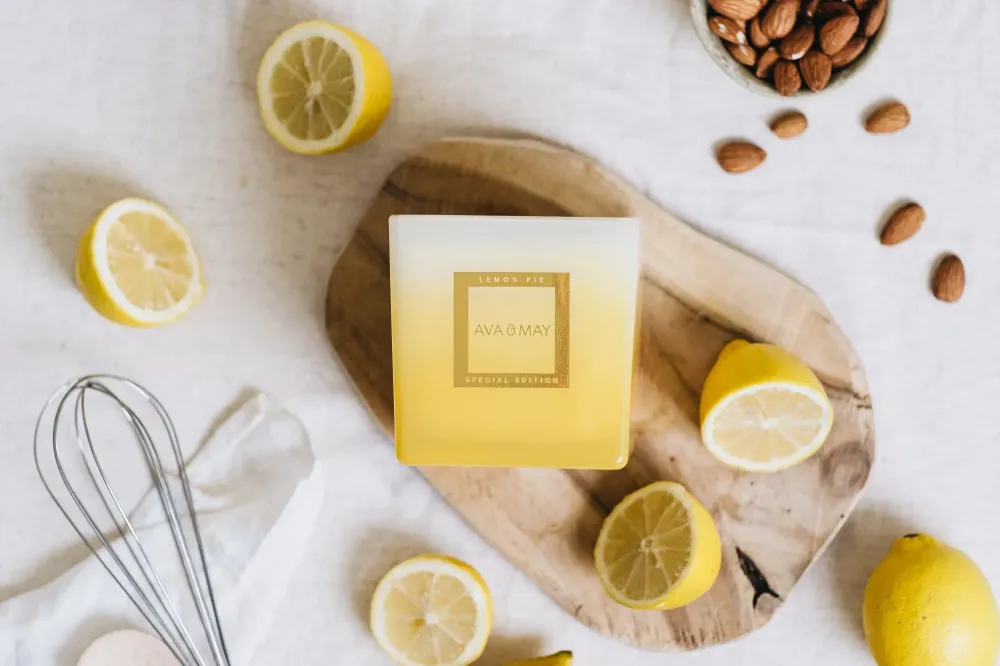 Candela profumata grande Torta al limone