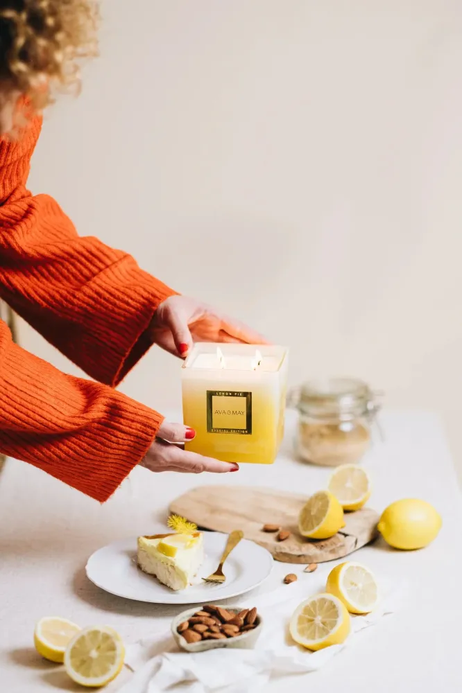 Candela profumata grande Torta al limone
