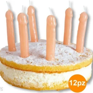 12 Candeline Torta Forma Di Pene Per Party Festa Addio Al Nubilato Gadget Sexy