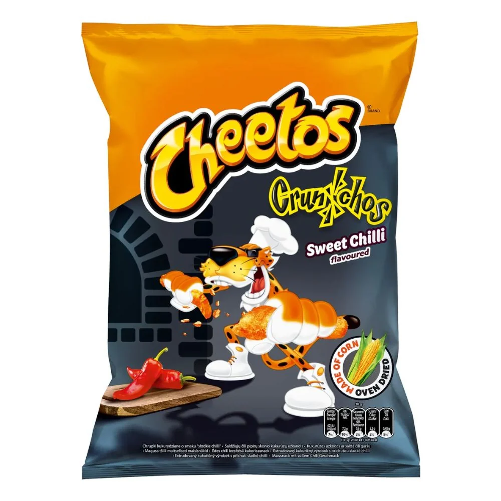 Cheetos Crunchos Sweet Chilli, bastoncini al formaggio piccante da 95g
