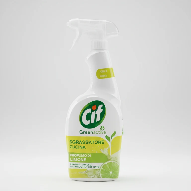 CIF Green Active Sgrassatore Cucina Spray 650ml | Rimuove Grasso Ostinato con Olio Essenziale di Limone | Formula Naturale...