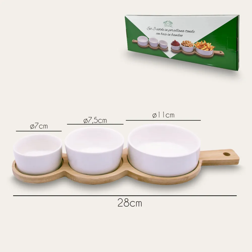 S/3 CIOTOLE CON VASSOIO 956105
