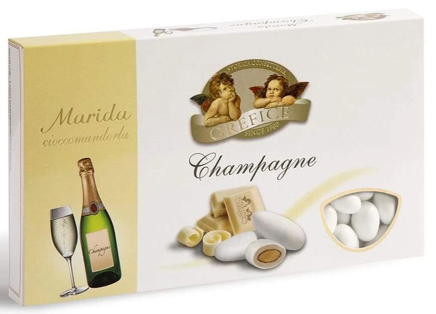 Confetti con mandorla confezione 1 kg gusto CHAMPAGNE per confettata QUALITA' TOP
