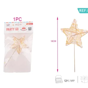 DECORAZIONI PER TORTE STELLA TRIDIMENSIONALE 16CM 1PC