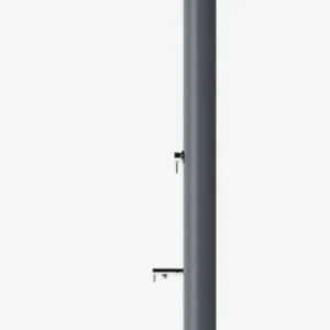 Doccia solare Tevere 28L Inox grigio ardesia miscelatore e lavapiedi