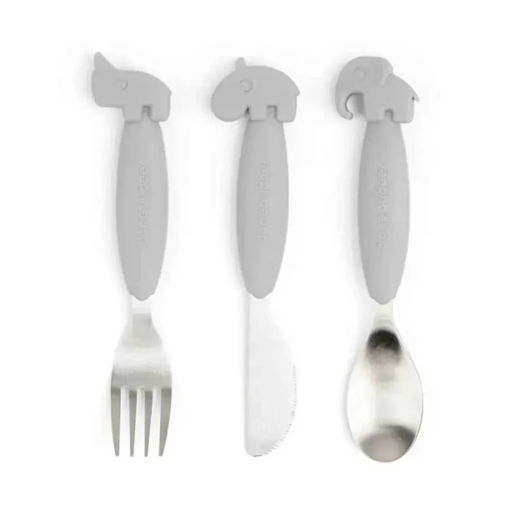 Done Deer® Set posate Deer Friends Grey
