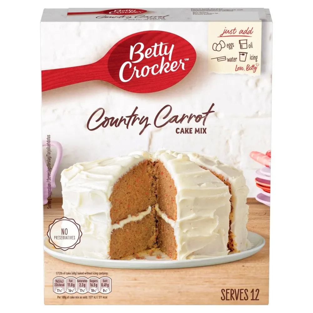 Miscela per torta di carote Betty Crocker Country 425g