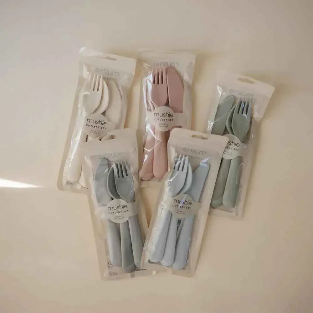 Mushie® Set di posate Sage