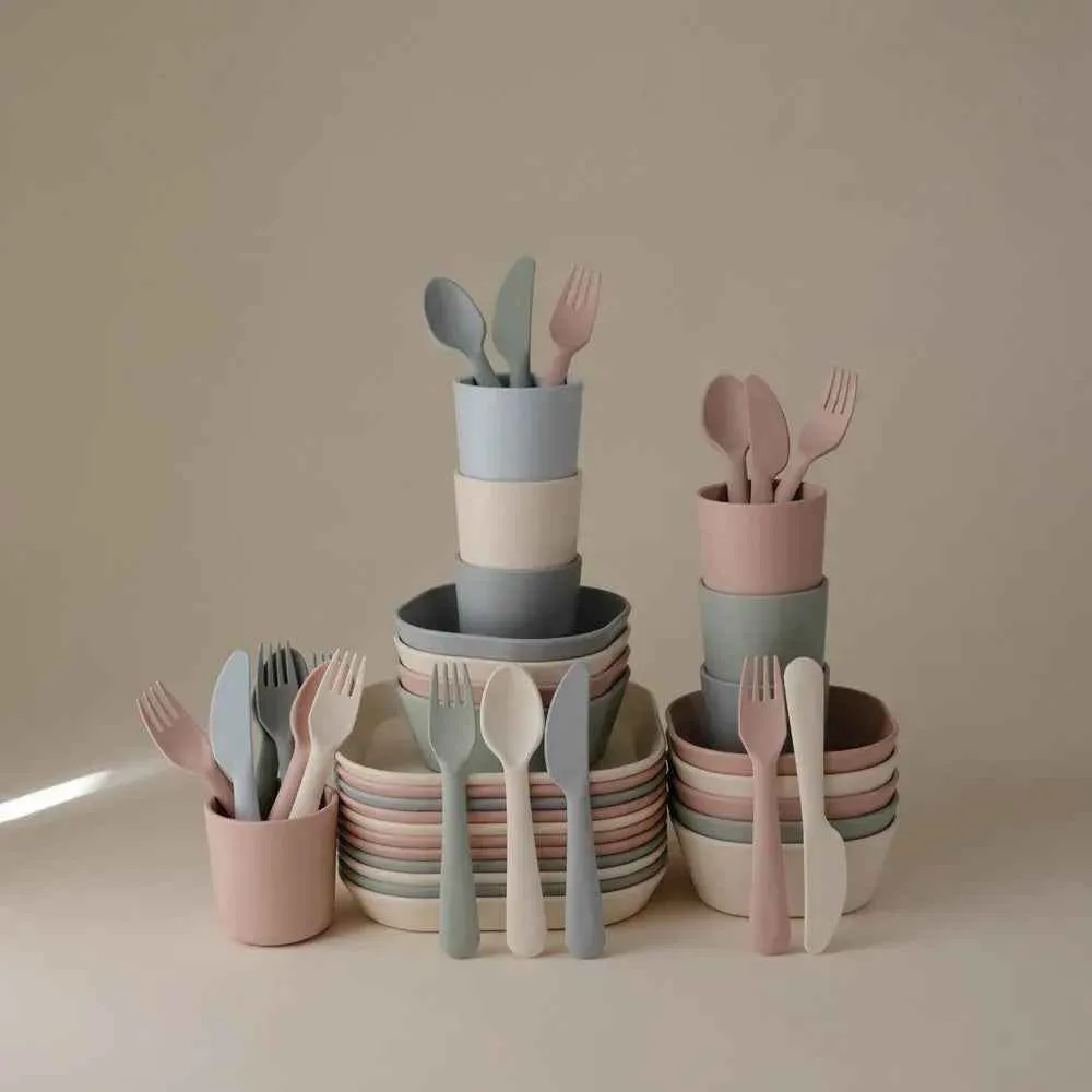 Mushie® Set di posate Sage