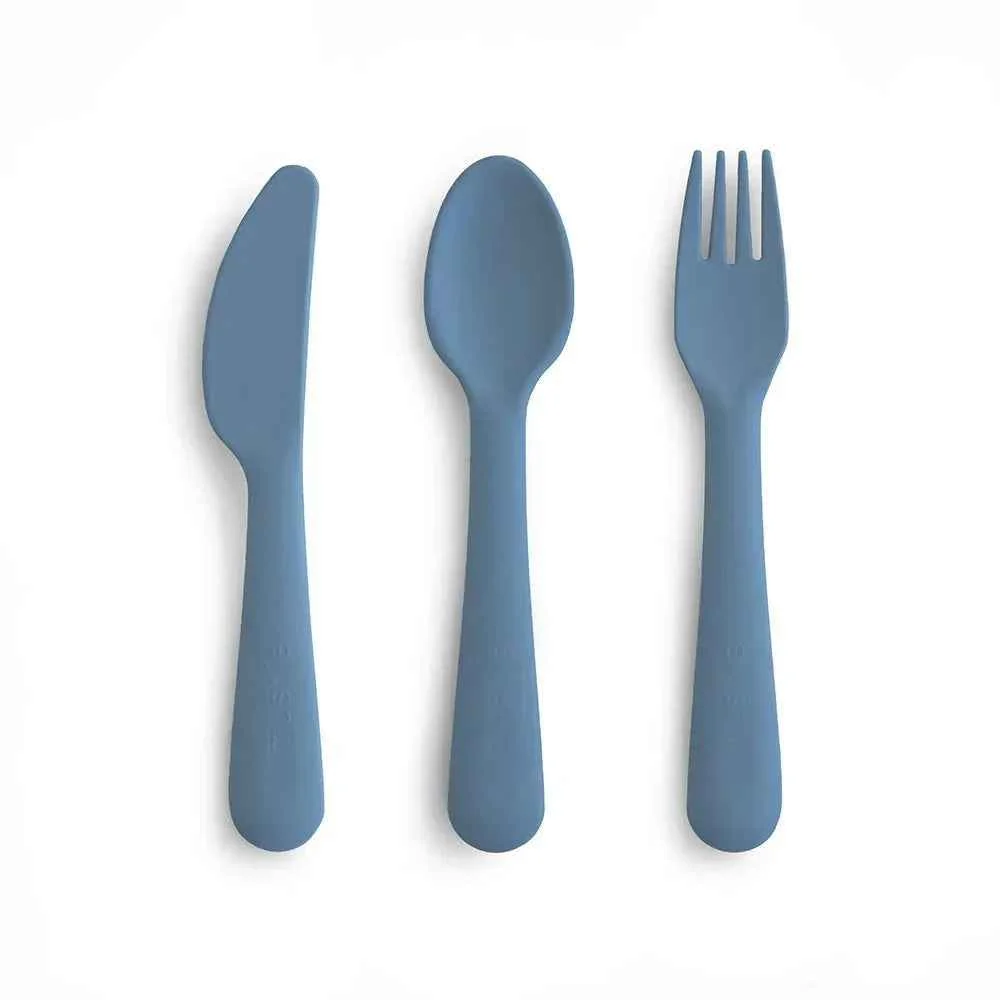 Mushie® Set di posate Twilight Blue