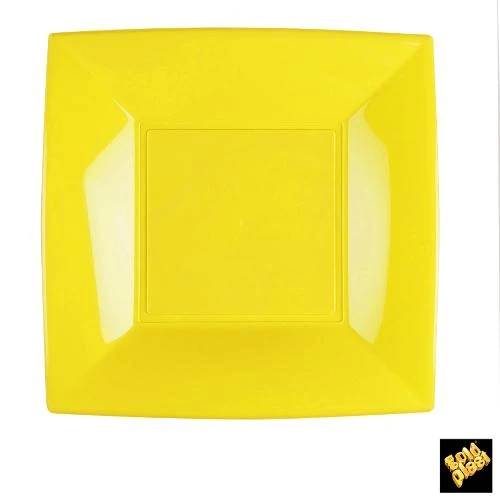 25 PIATTI PIANI GIALLO LIMONE CM 25