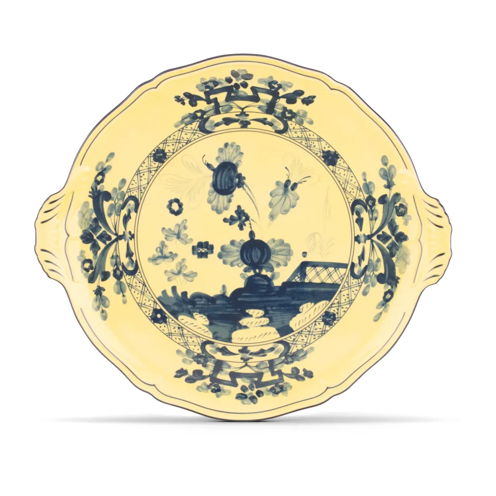 Piatto Torta "Oriente Italiano Citrino" Richard Ginori h. 30 cm.