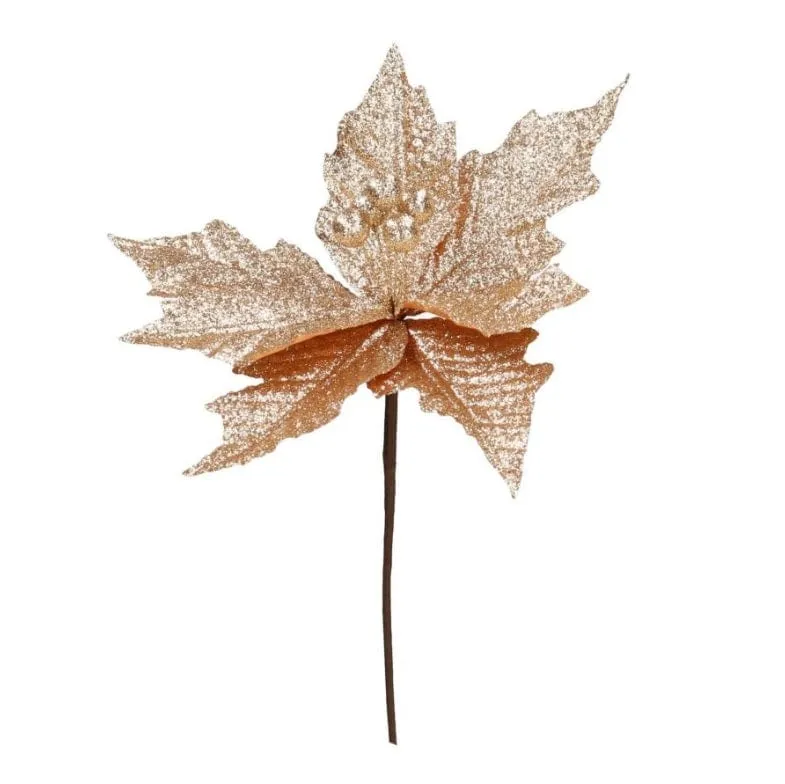 Pick stella di Natale champagne glitter