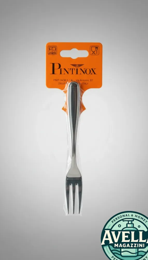 Pintinox - Set 6 Pezzi Forchettine (3 Denti) | Ideali per Dessert e Antipasti, Posate Acciaio Inox Lucido, Qualità Italiana