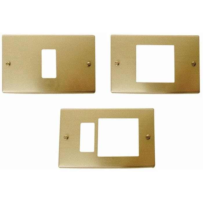 Placca Linea Magic 1 Posto Alluminio col. Champagne