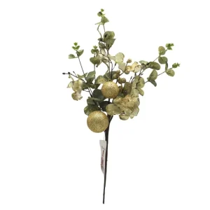 Ramo con bacche colore oro e champagne misura h.48cm