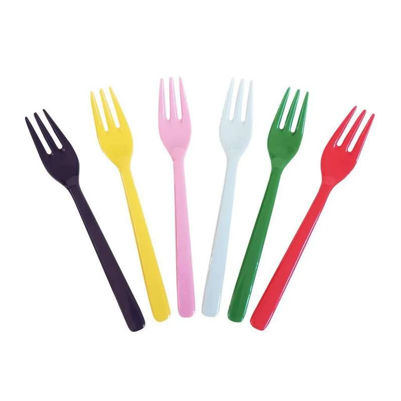 RICE Forchette da torta - confezione da 6 - Colori preferiti