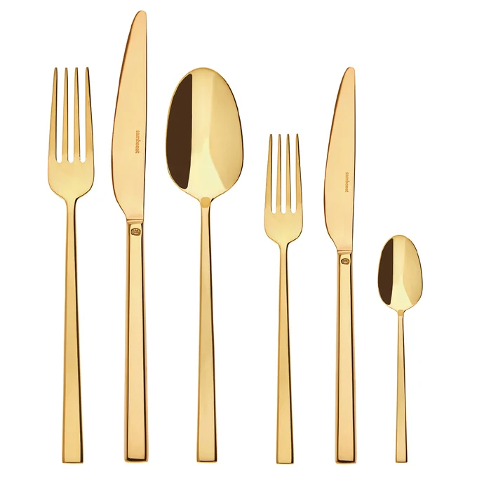 Rock PVD Gold Servizio posate 36 pezzi oro Sambonet 52762G-83