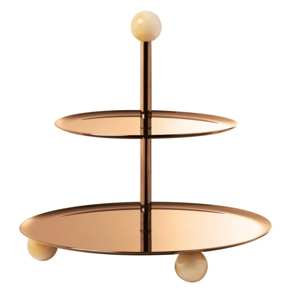 Sambonet Alzata 2 Piani Penelope H22 cm PVD Rum Oro Rosa