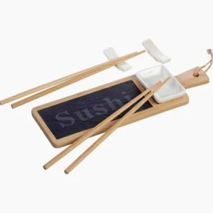 Servizio accessori per sushi per 2 persone: comprende tagliere, ciotola e bacchette