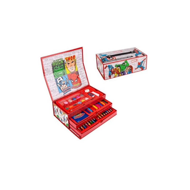 SET CANCELLERIA BOX 3 PIANI MARVEL