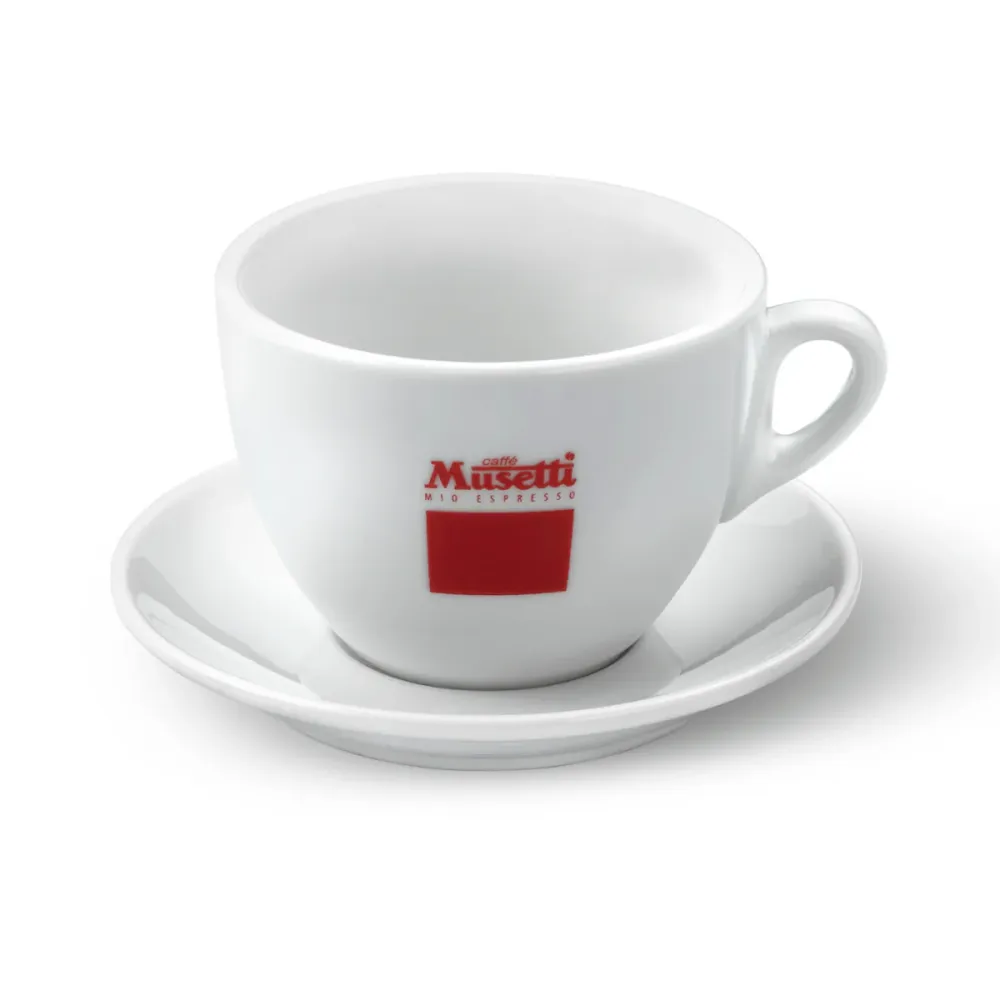 Set di 6 tazze da cappuccino Musetti con piattini - Mio Espresso