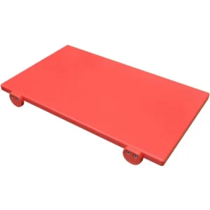 Tagliere Polietilene Cm.50x30x2 Con 2 Fermi Rosso Chiaro