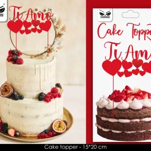 Topper per torte con scitta ti amo