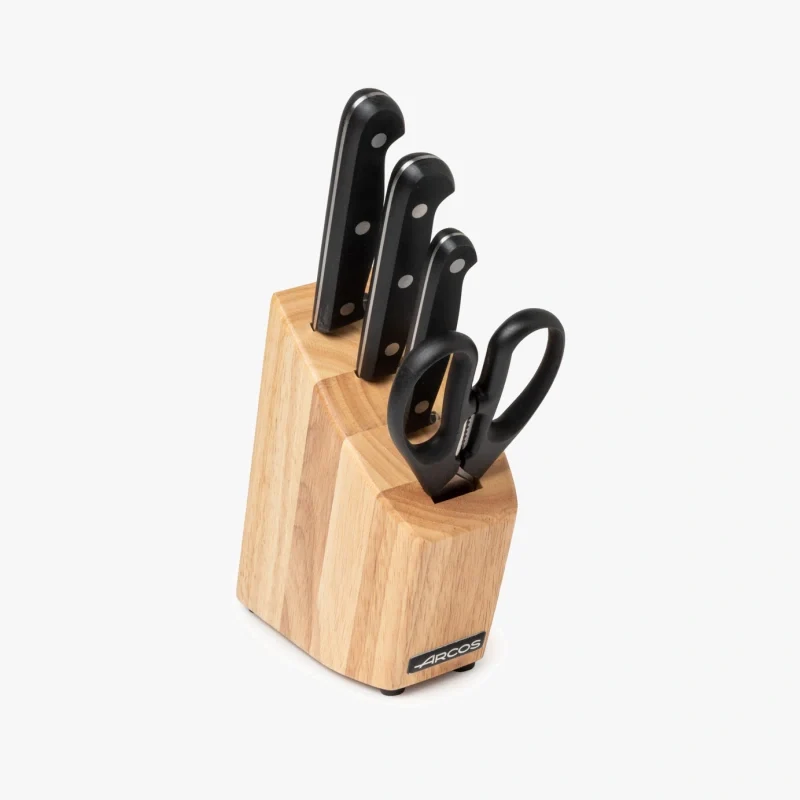 Colino Mano Set da cucina 3 pezzi Serie Versatile + Forbici + Ceppo