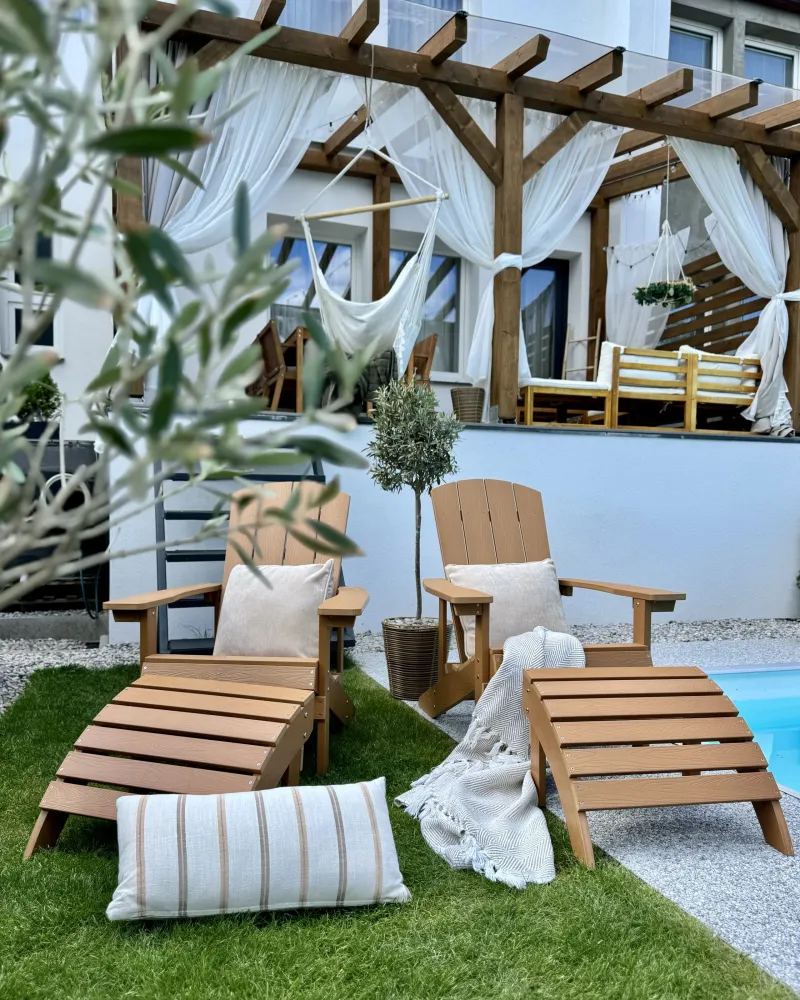 Antiaderente Premium Set 2 Plant Pots SARTI PE Rattan Brown