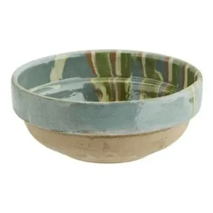 Ciotola artigianale terracotta azzurra Madam Stoltz - 16cm