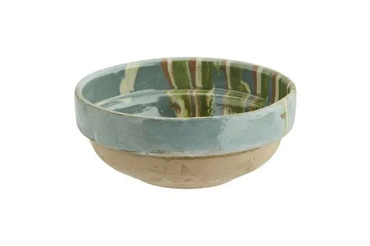 Ciotola artigianale terracotta azzurra Madam Stoltz - 16cm