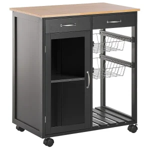 Kitchen Storage Trolley Nero puro BOVES