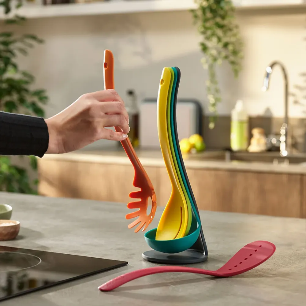 Nest Utensils Plus Joseph Joseph Set di pentole da 5 pezzi con supporto Blu
