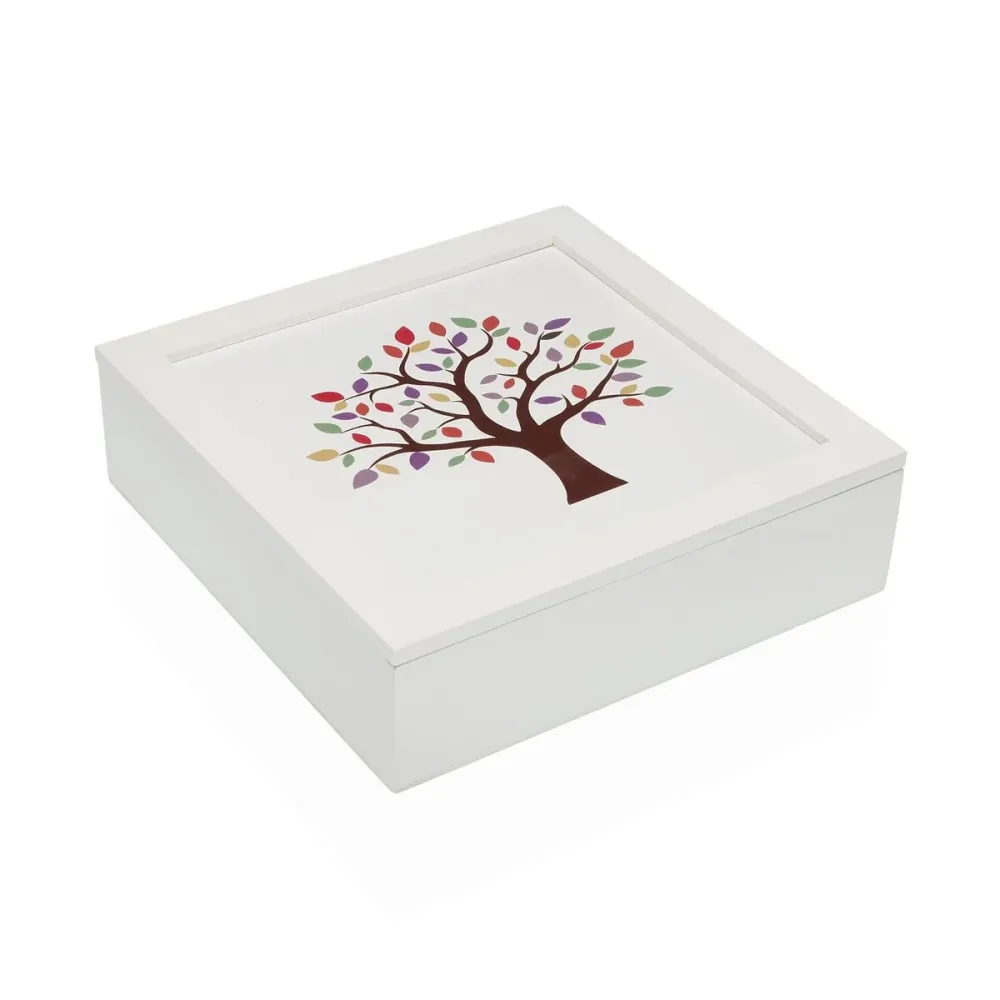 Scatola-Portagioie Versa TREE Legno MDF 24 x 7 x 24 cm