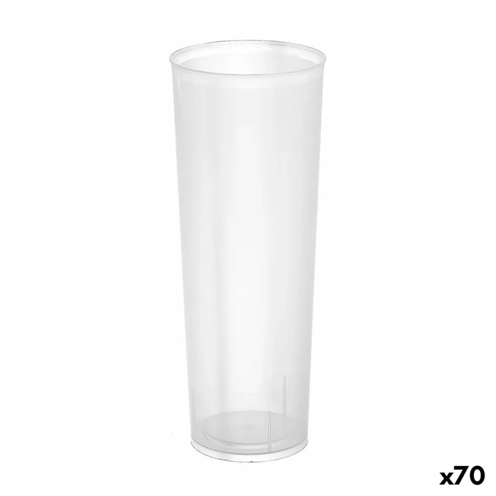 Set di bicchieri riutilizzabili Algon tubo Trasparente 6 Pezzi 300 ml (70 Unità)