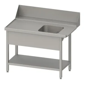 Tavolo di alimentazione Stalgast "Pro" guida cestello con pendenza ripiano di base 1 vasca 1800x750x880m...