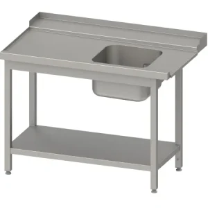 Tavolo di alimentazione Stalgast "Pro" guida cestello con pendenza ripiano di base e una vasca 1700x750x...