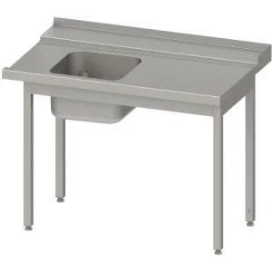 Tavolo di alimentazione Stalgast "Pro" guida cesto con pendenza con 1 vasca 1700x750x880mm lato di monta...