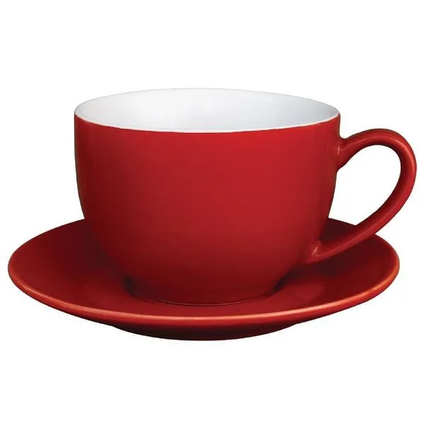 OLYMPIA Cafe Tazze cappuccino rosso 34cl PU: 12 pezzi GK076