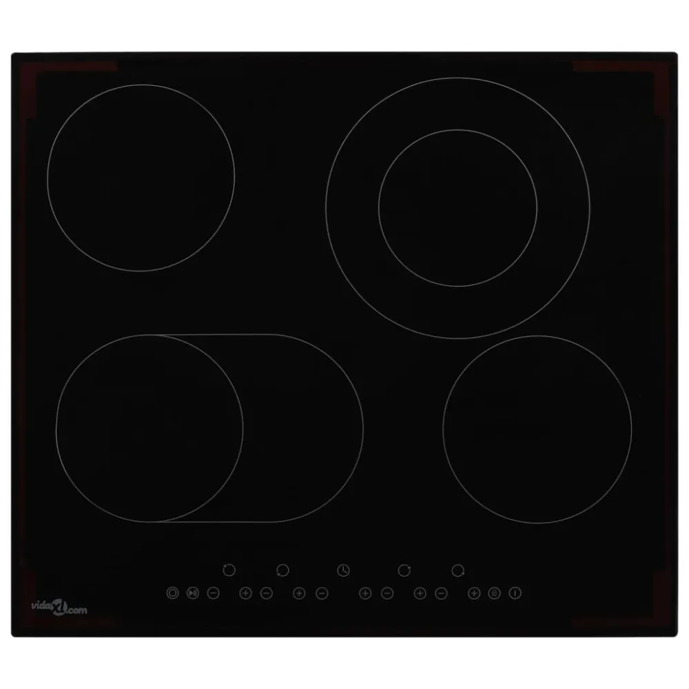 Piano Cottura Ceramica con 4 Zone e Controlli Touch 6600 W