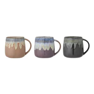 Set di 3 tazze gres multicolore Cloe Bloomingville - 10cm