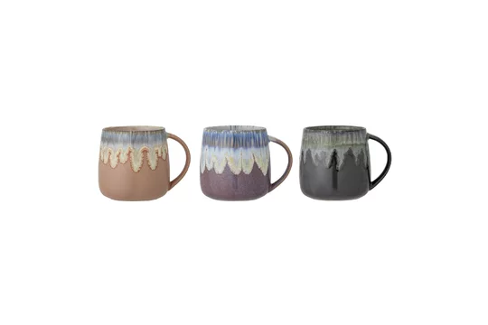 Set di 3 tazze gres multicolore Cloe Bloomingville - 10cm