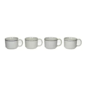 Set di 4 tazze Tulua gres bianco Pomax - 9cm