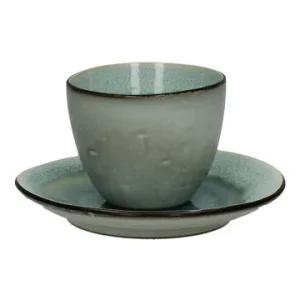 Tazza Kimo gres turchese Pomax - 15cm